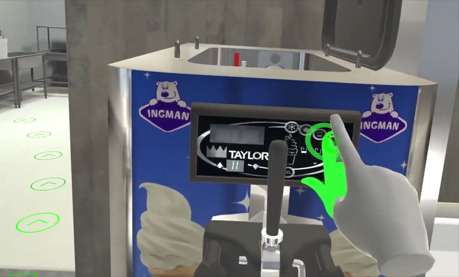 VR ice cream machine simulation